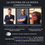 Corporación Hoja en Blanco invita al conversatorio “La Cultura en la Nueva Constitución”